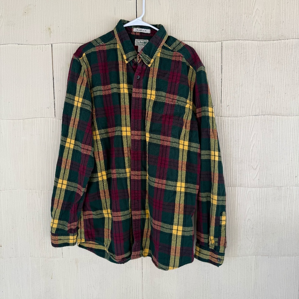 L.L. Bean Men's Scotch Plaid Flannel Shirt